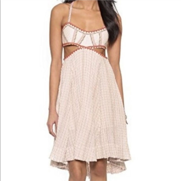Free People Cut-Out High Low Maxi Dress Skirt Sz 2 - Picture 2 of 7